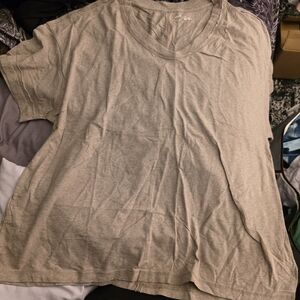 Aerie Oversized Short-Sleeve Tee in Light Taupe